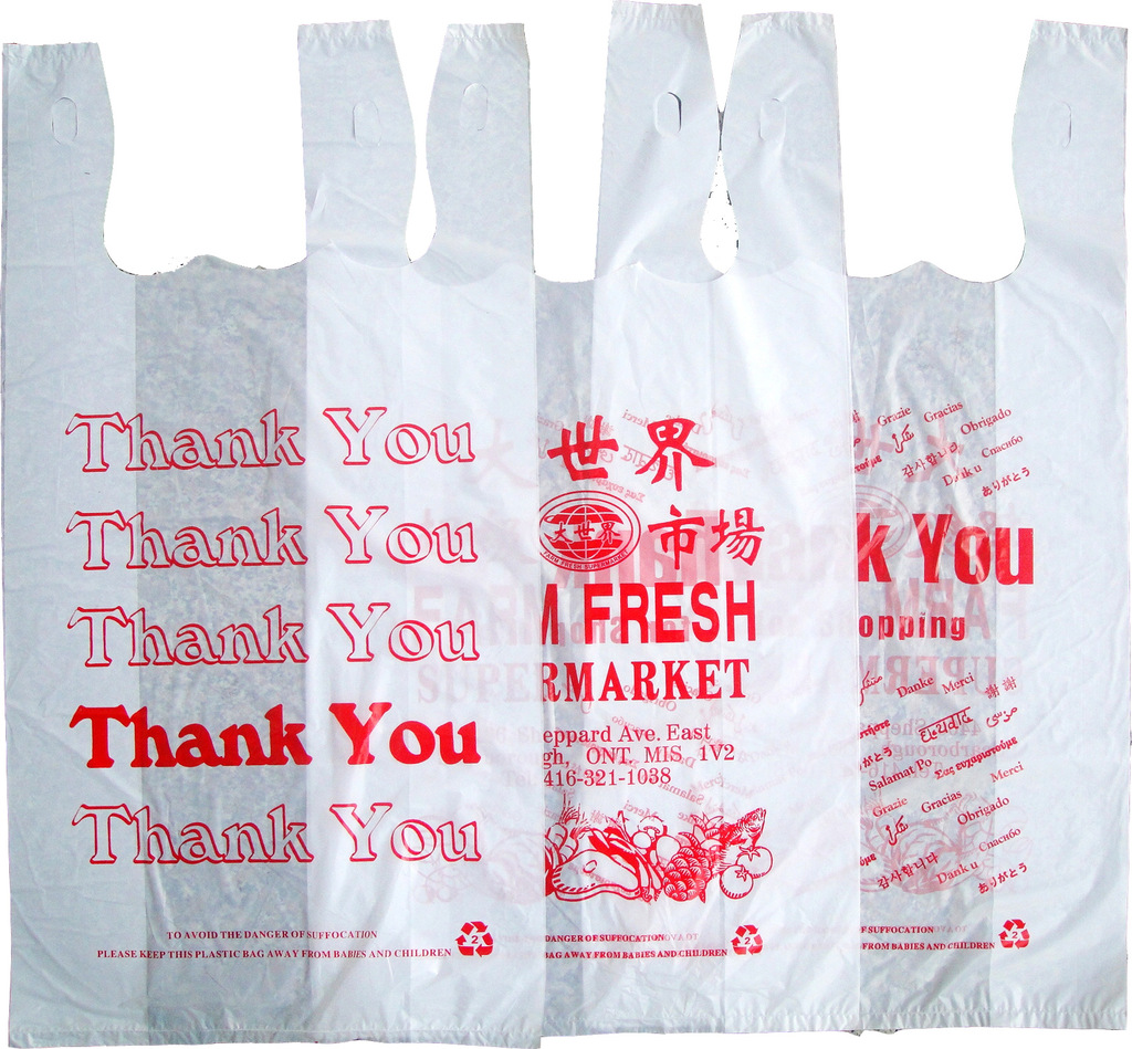 塑料袋白色背心袋，塑料袋厂家直销，塑料袋供应